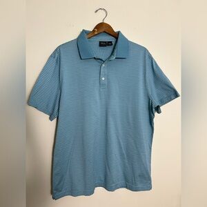 JOS.A.BANK Traveler Mens Polo Shirt XL Blue Grey Argyle Pattern Casual Golfcore